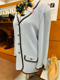 St John Collection Women's Light Blue Size 14 Jacket Top