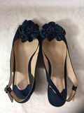 J Renee Women's Navy Size 9.5 Slingbacks