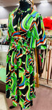 Alden Adair Women's Lime Green Size L Maxi Dress