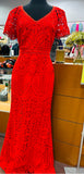 St. John Women's Red Orange Size 12 Gown/Evening Wear