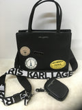 Karl Lagerfeld Women's Black Shoulder Bag-Purse