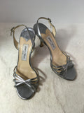 Jimmy Choo Women's Silver Size 8 Slingbacks