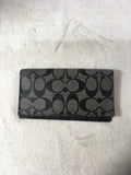 Coach Women's Black Check Book Cover