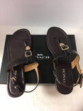 Coach Women's Dark Burgundy Size 8 Sandals