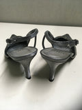 Stuart Weitzman Women's Gun Metal Size 8 Slingbacks