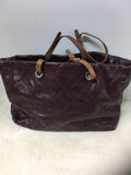 Chanel Women's Plum Tote Bag- Luggage