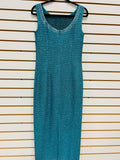 St John Women's Teal Size 4 Maxi Dress