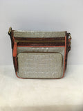 Brahmin Women's Silver Shoulder Bag-Purse