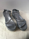 J Slides Women's Silver Size 8.5 Sandals