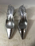Schutz Women's Silver Size 9.5 Slingbacks