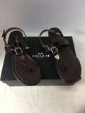 Coach Women's Dark Burgundy Size 8 Sandals