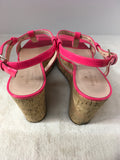 Kate Spade Women's Neon Pink Size 10 Wedge-Shoes