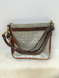 Brahmin Women's Silver Shoulder Bag-Purse