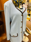St John Collection Women's Light Blue Size 14 Jacket Top