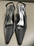 Stuart Weitzman Women's Gun Metal Size 8 Slingbacks