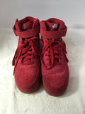 Nike Air Force 1 Men's Size 10 Red Sneakers - Mens