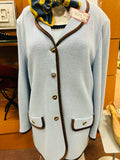 St John Collection Women's Light Blue Size 14 Jacket Top