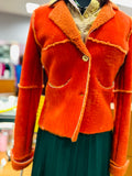 Chanel Women's Orange Size S Coat - Outerwear