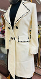 Banana Republic Women's Ivory Size M Coat - Outerwear