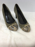 Tory Burch Women's Olive Size 7.5 Pumps