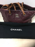 Chanel Women's Plum Tote Bag- Luggage