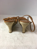Tory Burch Women's Tan Size 9 Wedge-Shoes