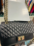 Karl Lagerfeld Women's Black Shoulder Bag-Purse