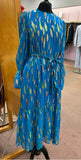 CIEBON Women's Blue Size L Maxi Dress