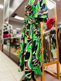Alden Adair Women's Lime Green Size L Maxi Dress
