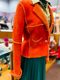 Chanel Women's Orange Size S Coat - Outerwear