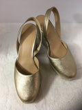 Castaner Women's Gold Size 9 Wedge-Shoes