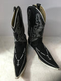 White Diamonds Men's Size 8.5 Black Boots - Mens