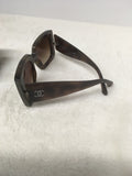 Chanel Women's Dark Brown Sunglasses-Womens