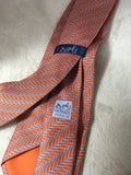 Hermes Men's Orange Necktie-Mens