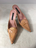 Claudia Ciuti Women's Light Orange Size 5.5 Mules