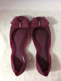 Salvatore Ferragamo Women's Burgundy Size 10 Flats