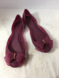 Salvatore Ferragamo Women's Burgundy Size 10 Flats