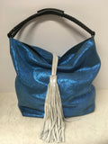 Uno Alla Volta Women's Blue Shoulder Bag-Purse