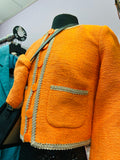 L'Agence Women's Orange Size 2 Jacket Top