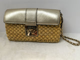 Michael Kors Women's Straw Shoulder Bag-Purse
